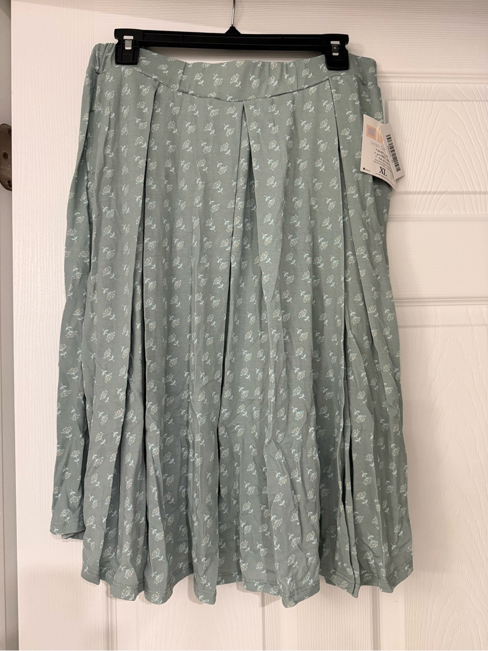 Lularoe Madison Floral Midi Skirt in Sage Green